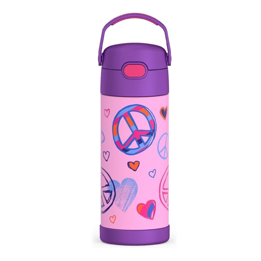 Thermos Garrafa Térmica Infantil Com Simbolo Da Paz 355Ml