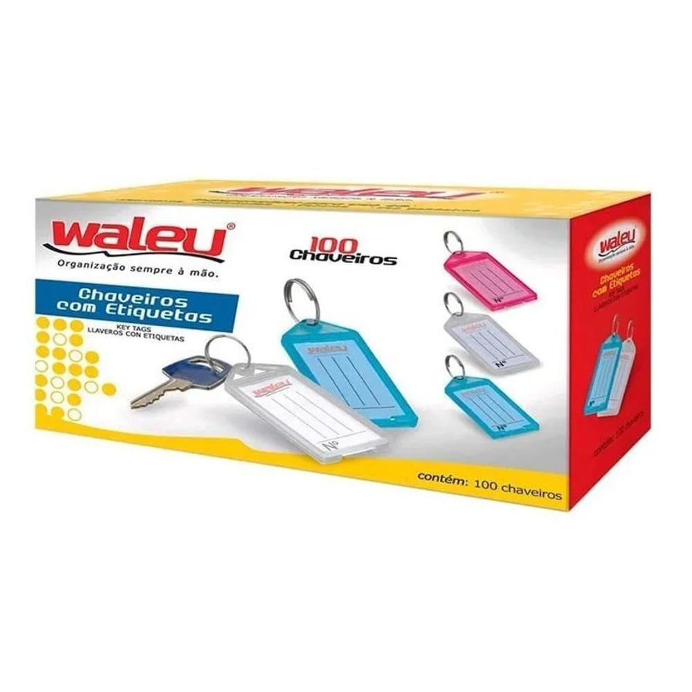 10X 100 Chaveiros Organizadores De Chaves Com Etiquetas Colo