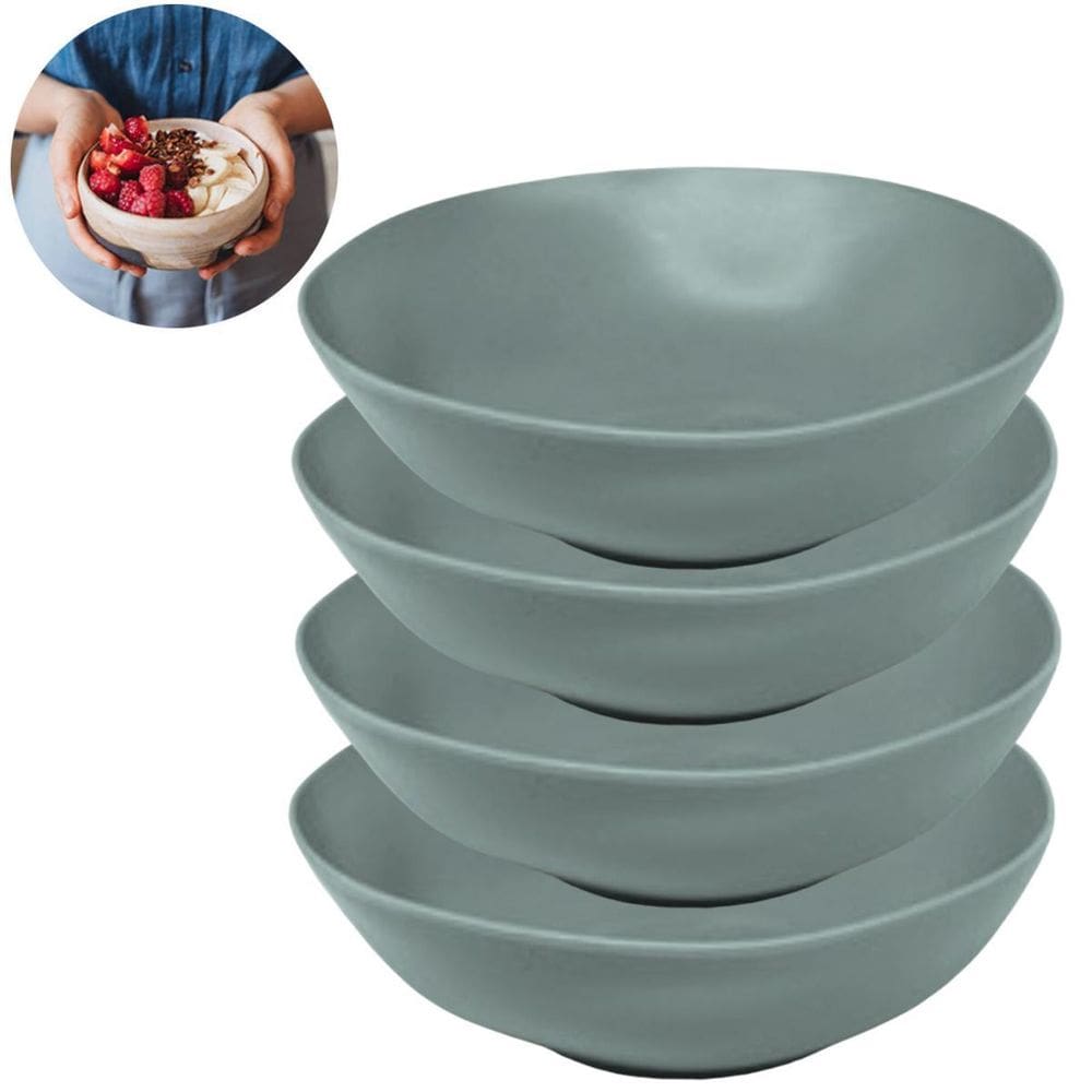 Kit 4 Bowls De Bambu Design Sustentável Elegante