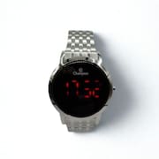 Relógio masculino prata Digital Champion Pulseira Ajustável