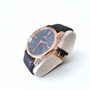 Relógio masculino dourado 42mm pulseira de couro CN20711A Champion