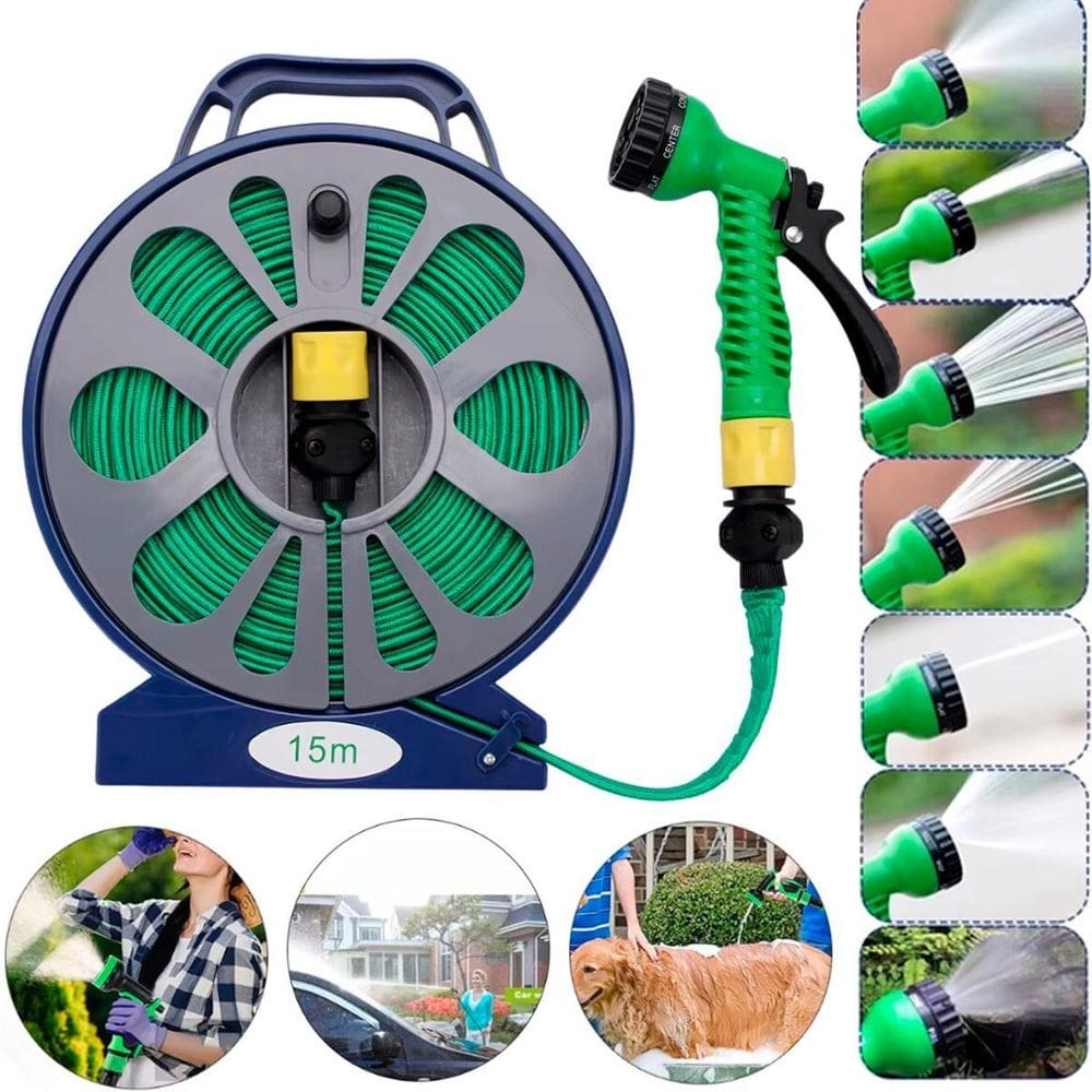 Mangueira Verde Com Jatos Fortes E Precisos