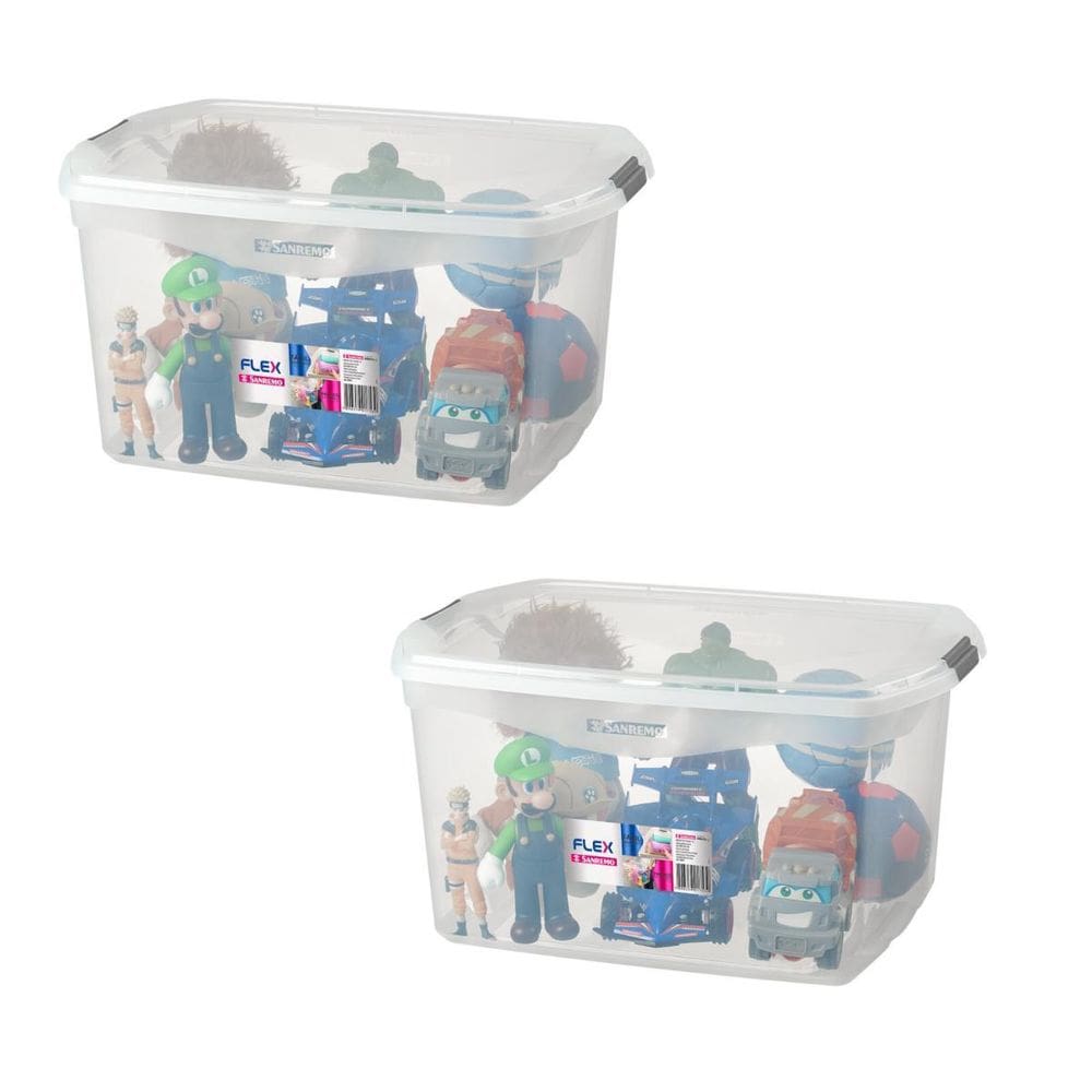 Kit 2 Caixas Organizadora Multiuso 68 Litros Sanremo
