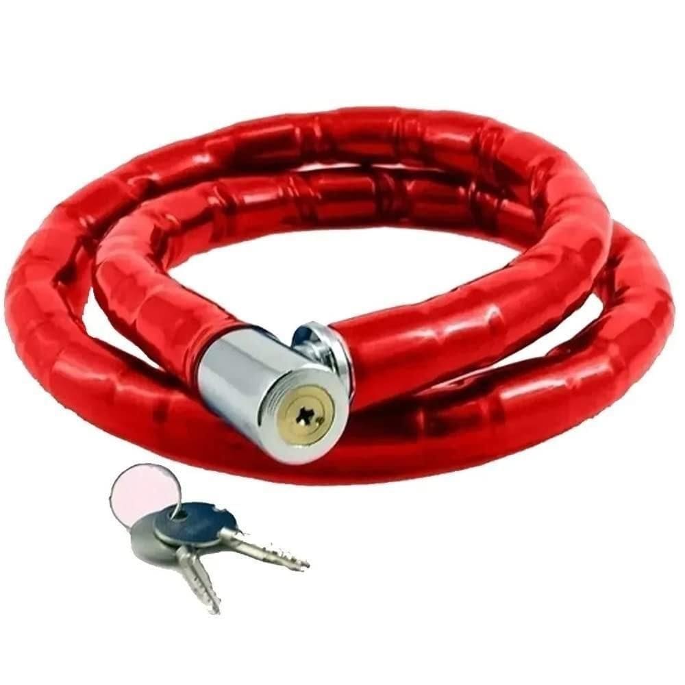 Cadeado Articulado Reforçado 95cm Com Chave Tetra – Segurança Profissional Para Moto, Bike E Portão