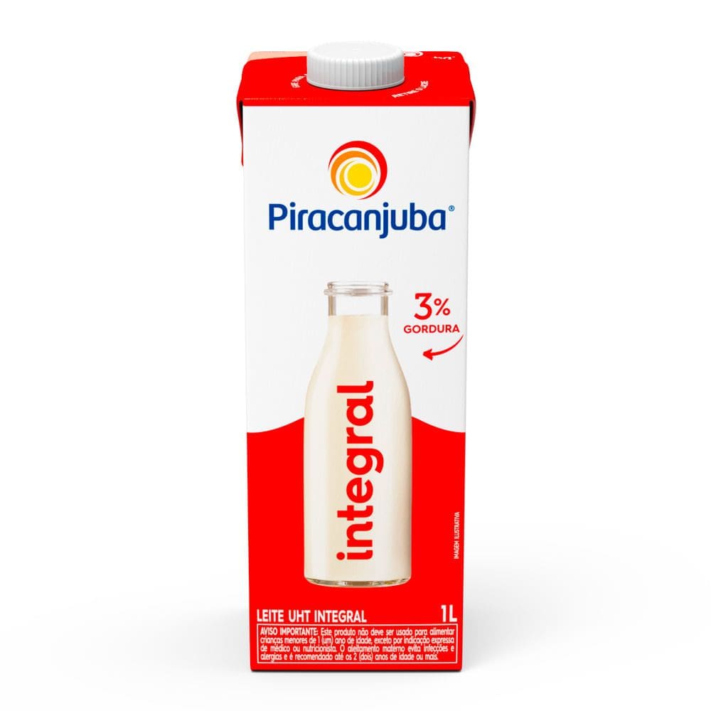 Leite Longa Vida Piracanjuba Integral 1 Litro