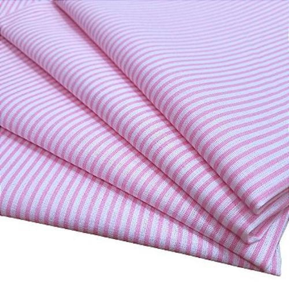 Kit 4 Guardanapos De Tecido Algodão Listrado Rosa 39Cmx39Cm