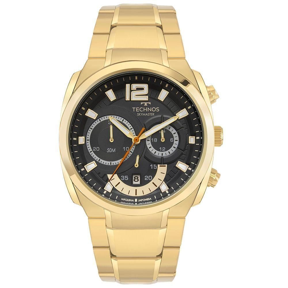 Relógio Technos Masculino Skymaster Dourado - Js25bcs-1p