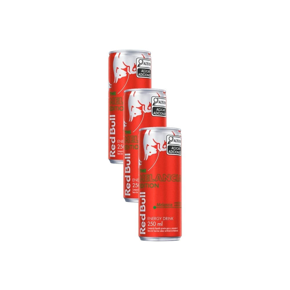 Kit 3 Energético Red Bull, Melancia 250ml