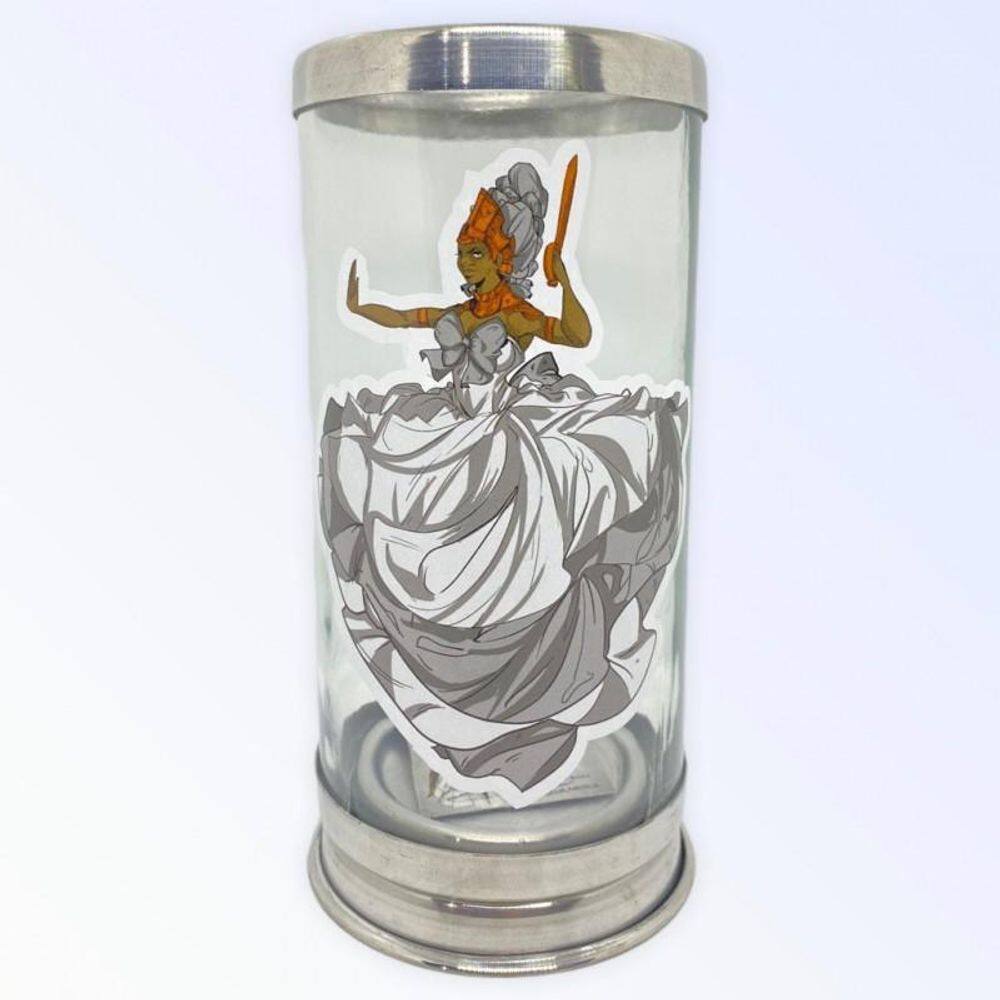 Suporte De Vela 7 Dias Iansã 18Cm Vidro -Escolha A Cor