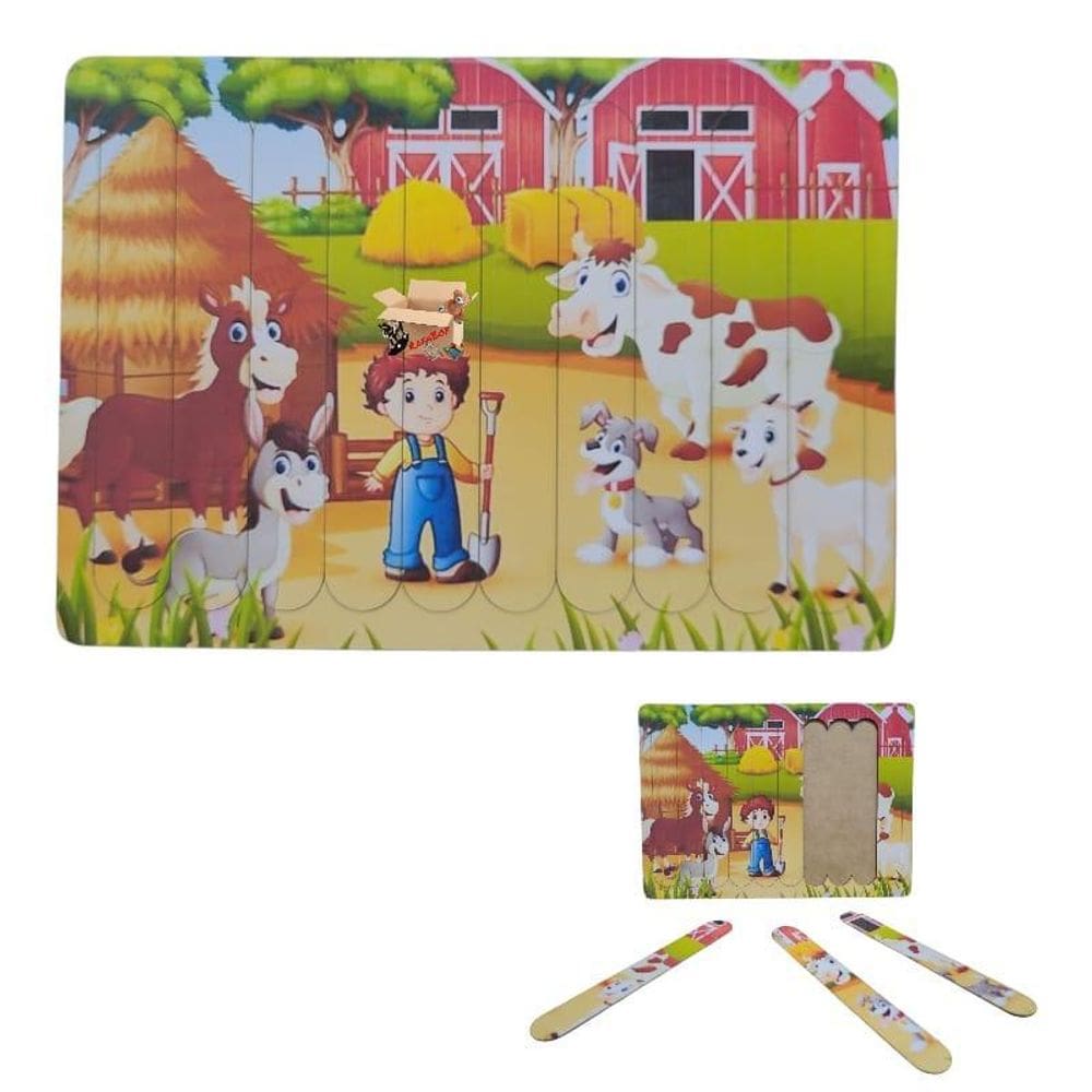 Brinquedo Pedagógico Em Madeira Quebra Cabeça Infantil Baby