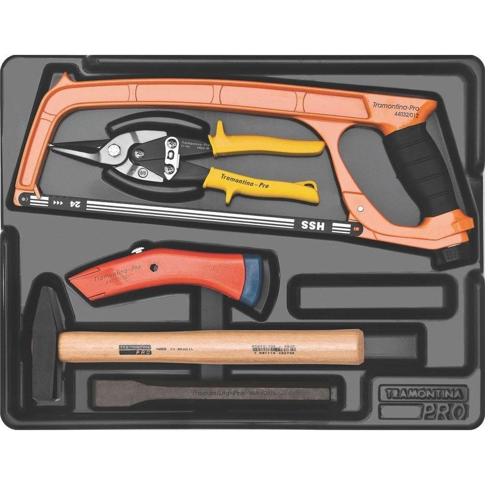 Módulo Com Ferramentas 5 Peças Tramontina Pro Orgnizador Ferramentas Gavetas E Armários Tramontina