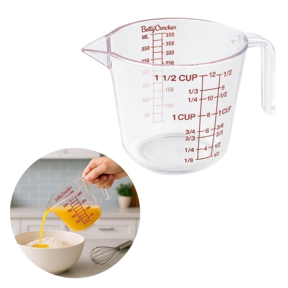 Jarra Medidora Graduada Cozinha Bolo 360ml Betty Crocker