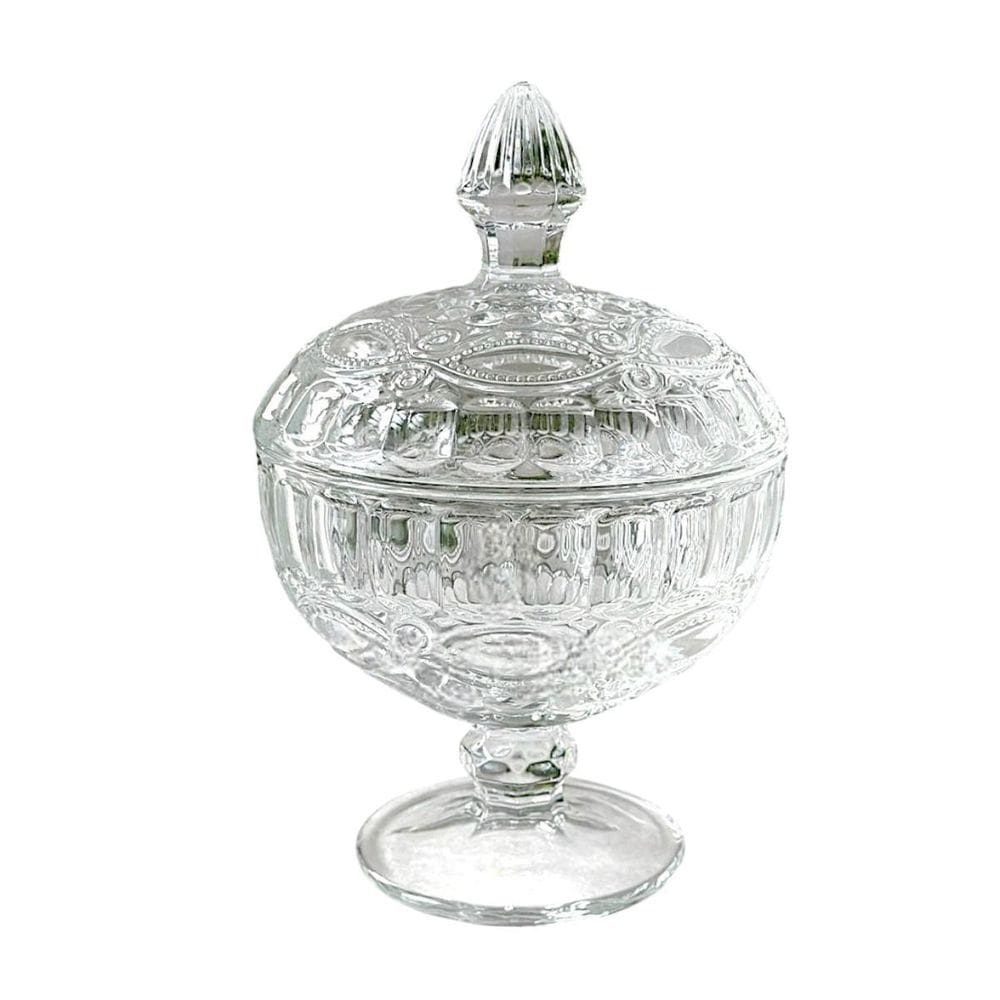 Bomboniere Memoir 380Ml Vidro Com Tampa Wincy Casa Potiche