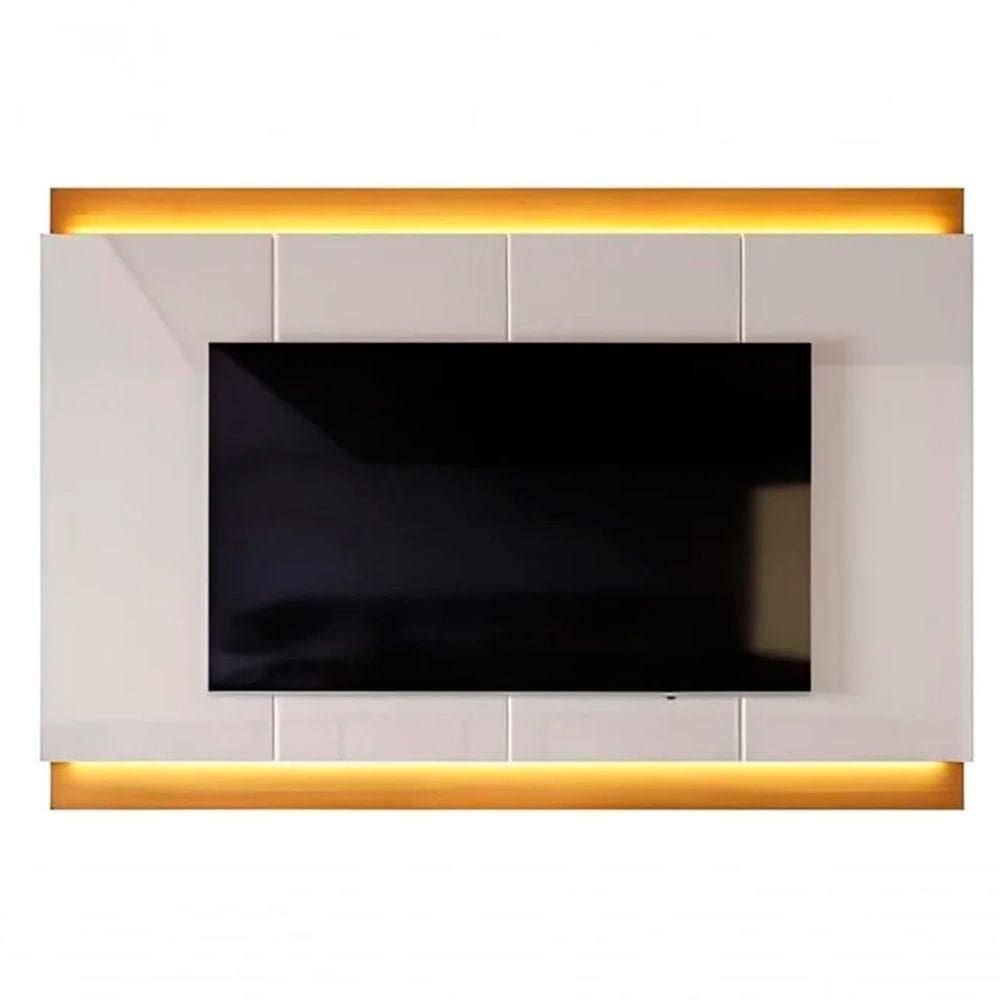 Painel Para Tv De Até 70 100% Mdf Com Led Maraco 1.8 Jequitiba-off White