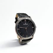 Relógio masculino prata Champion social pulseira de couro CN20006T