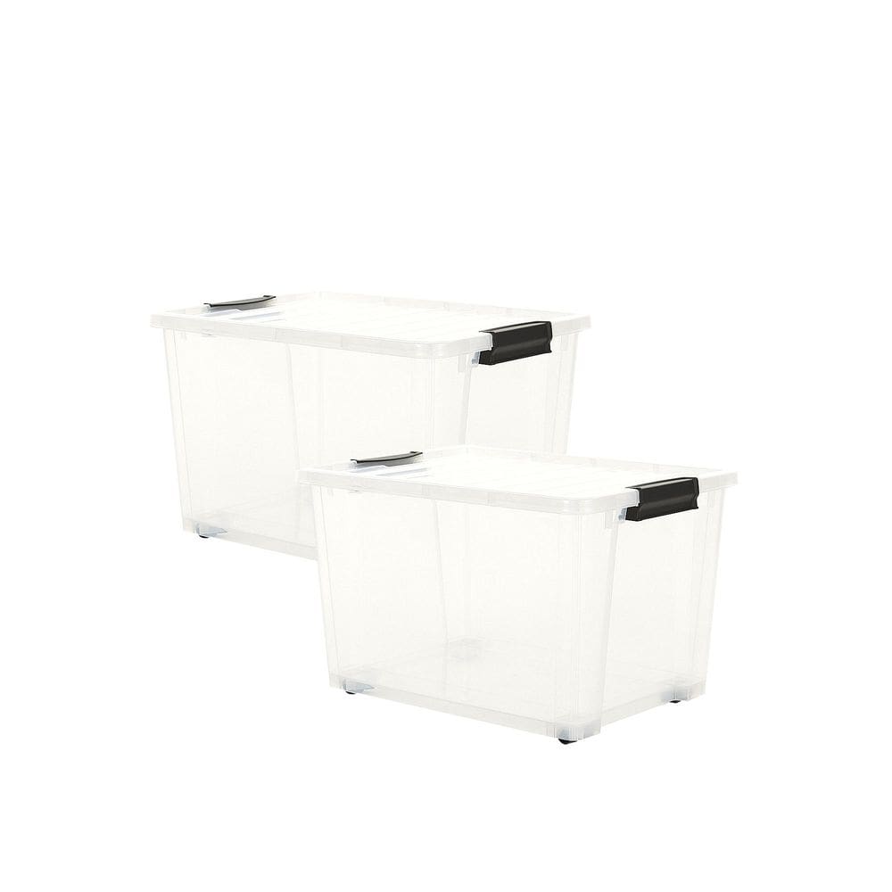 Kit 2 Organizadores Life Box 40 Lt Translúcido