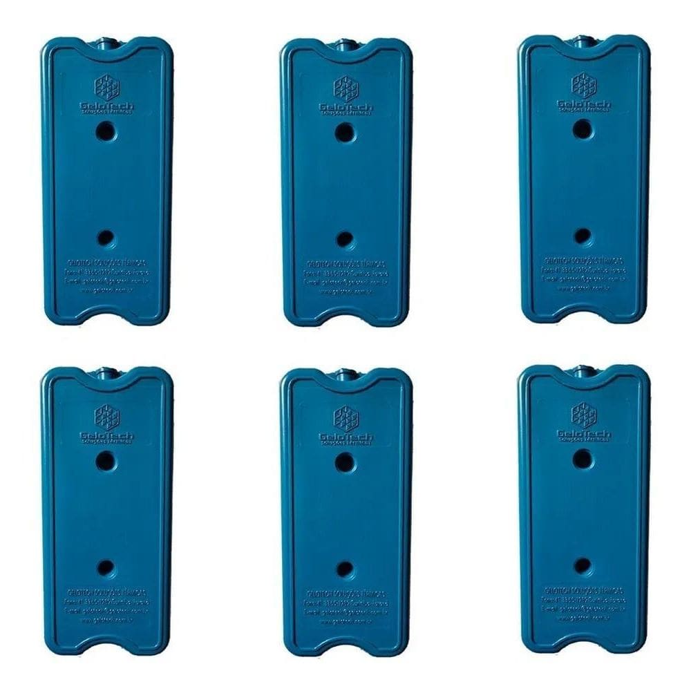 3X Placa Gelo-X Gel Reutilizável 1000Ml Artificial 6 Unidade