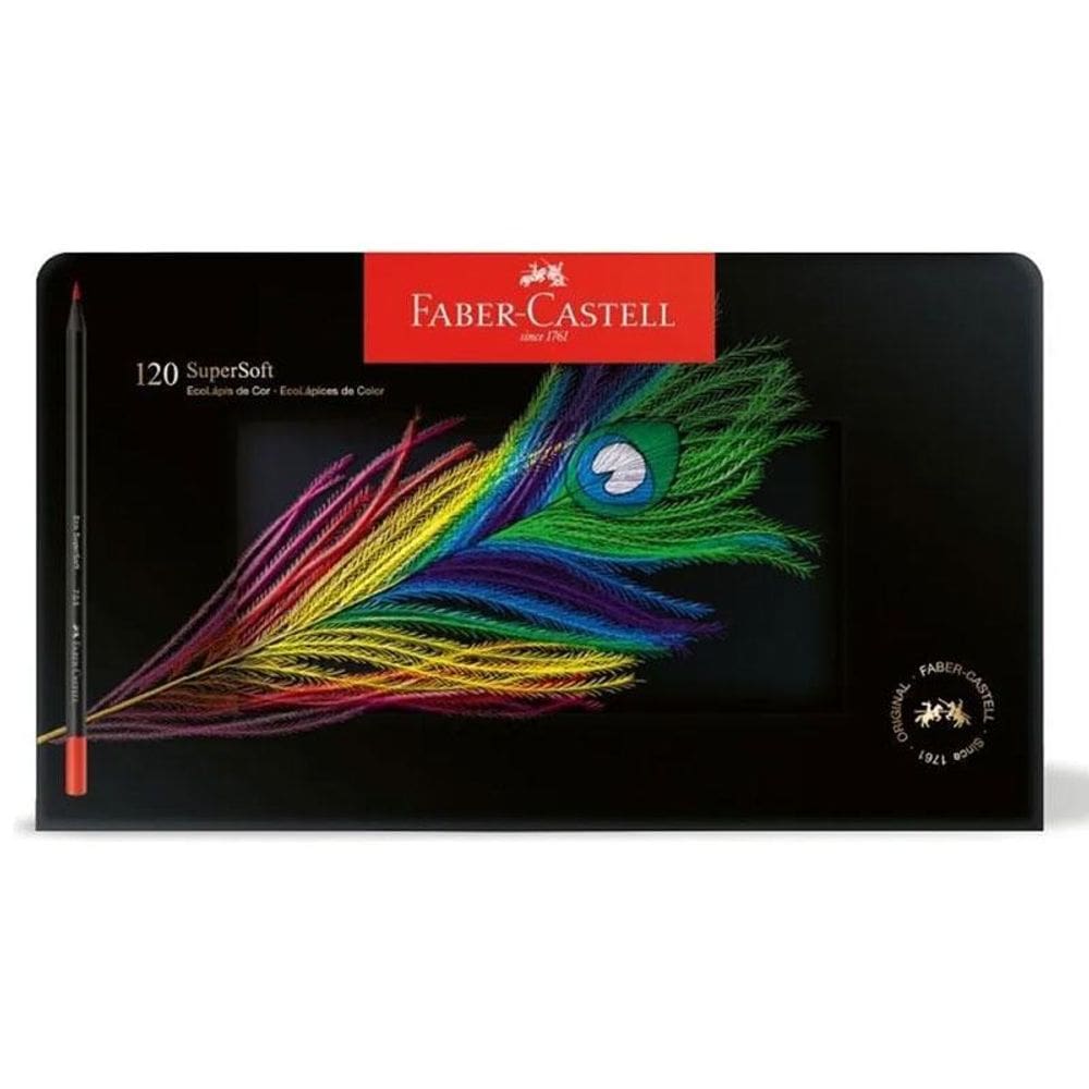 Lápis de Cor Ecolápis Supersoft 210743 120 Cores - Faber Castell