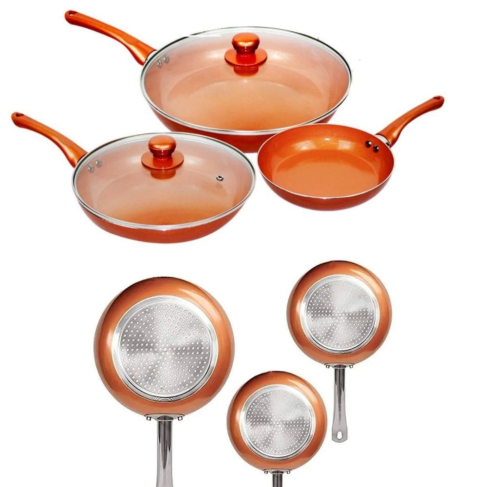 Frigideira Porcelana Antiaderente 3 Tamanhos Cozinha Gourmet