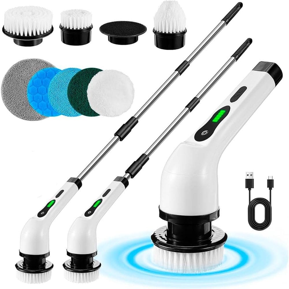 Esfregão Elétrico Giratório 360 Versátil Perfeito Limpeza
