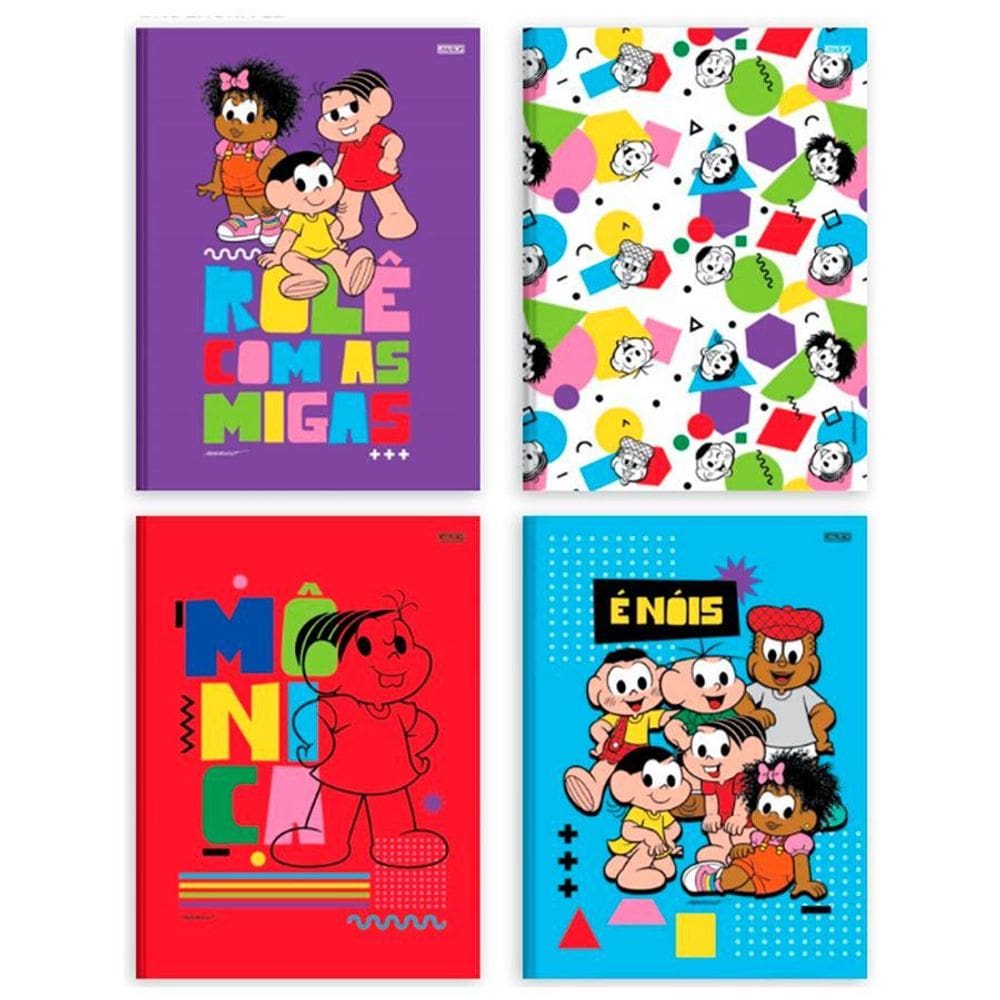 Caderno Brochura Turma Da Monica 80F 1 Matéria Grande