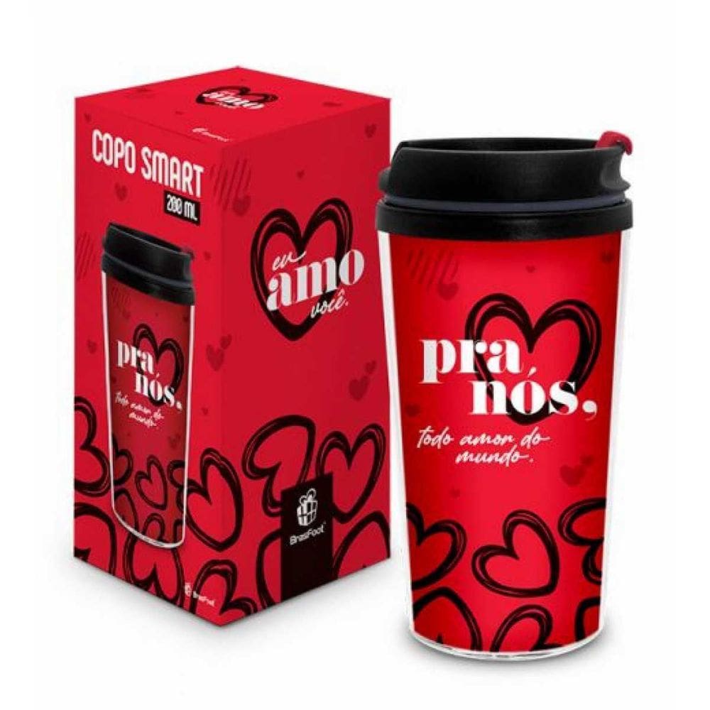 Copo Plastico Termico Smart Pra Nos Amor Do Mundo Brasfoot
