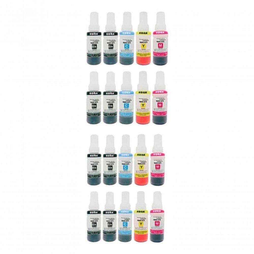 Kit 20 Refil De Tinta T664 Para Epson L120 L310 L355 L380