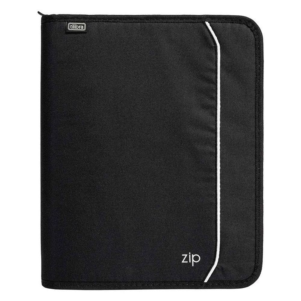 Fichário Caderno Argolado Universitário Zip 48 Folhas Preto - Tilibra