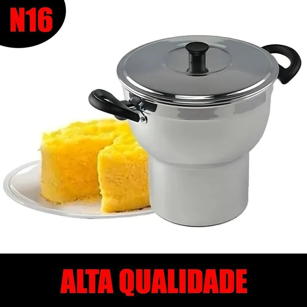 3X Cuscuzeiro De Alumínio Panela Cuscuzeiro Média N16 Cuscu