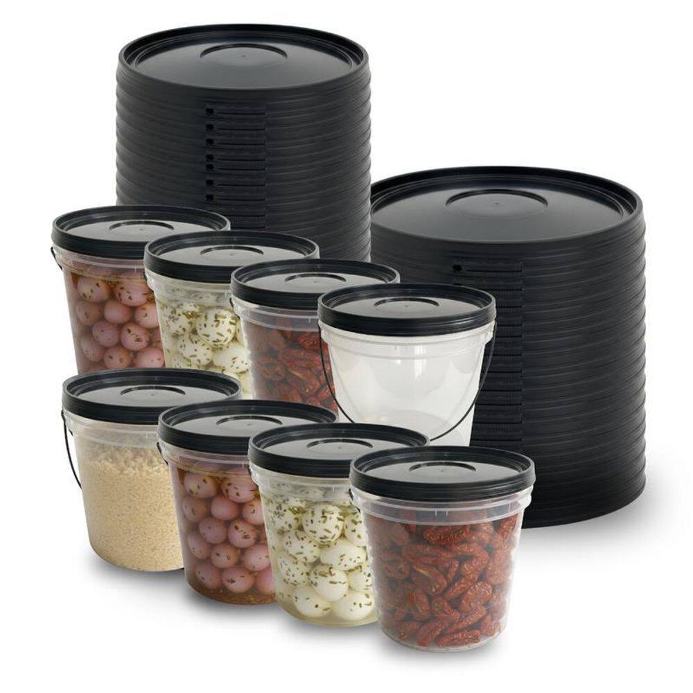 Balde 3.2L Transparente Utilitário Leve - 7 Pçs