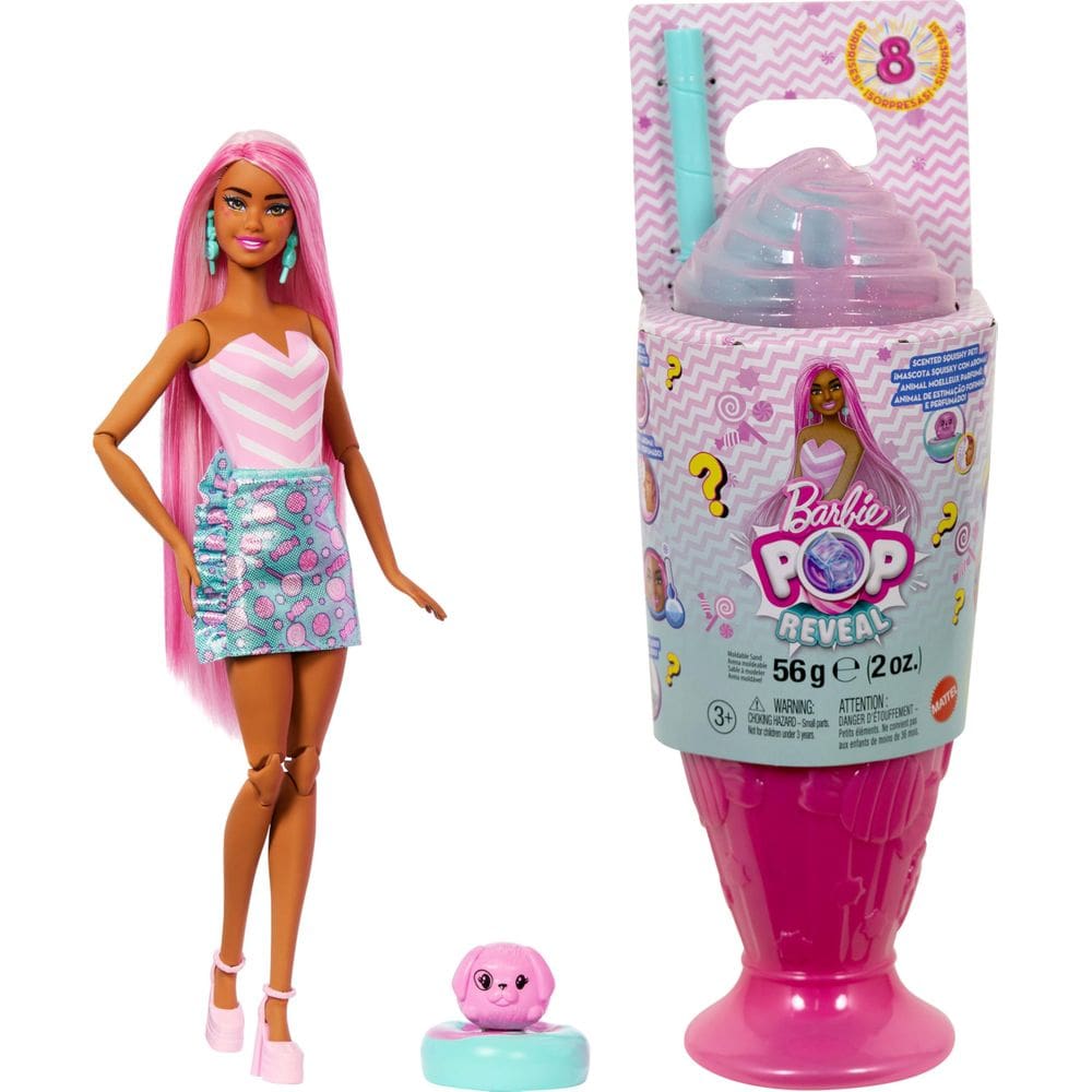 Boneca moderna Barbie Pop Reveal Treat Series com 8 surpresas