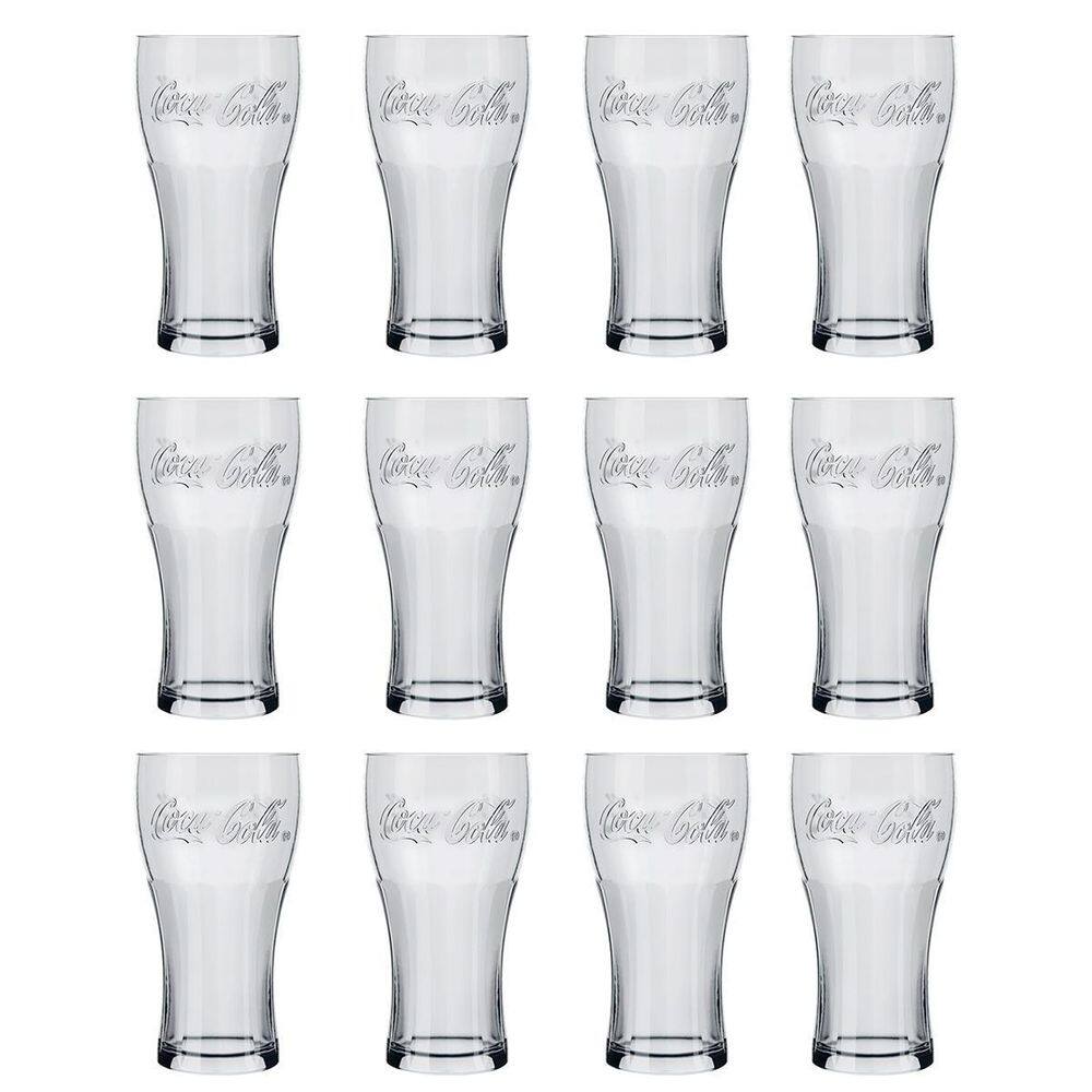 Copo Contour Coca Cola Transparente 300Ml 12 Unidades Nadir