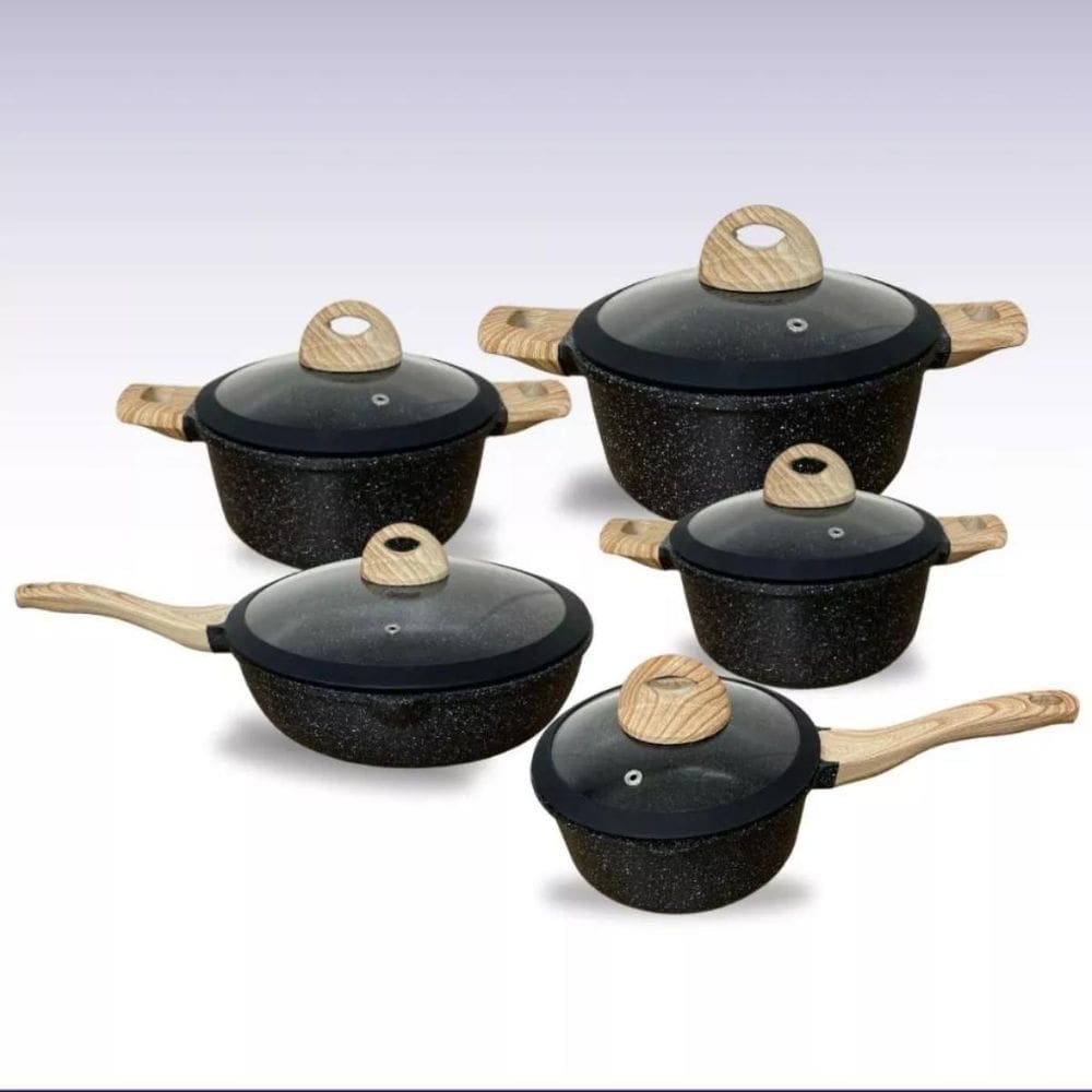 Kit Panelas Funcionais E Coloridas Cor Preta Perfeito