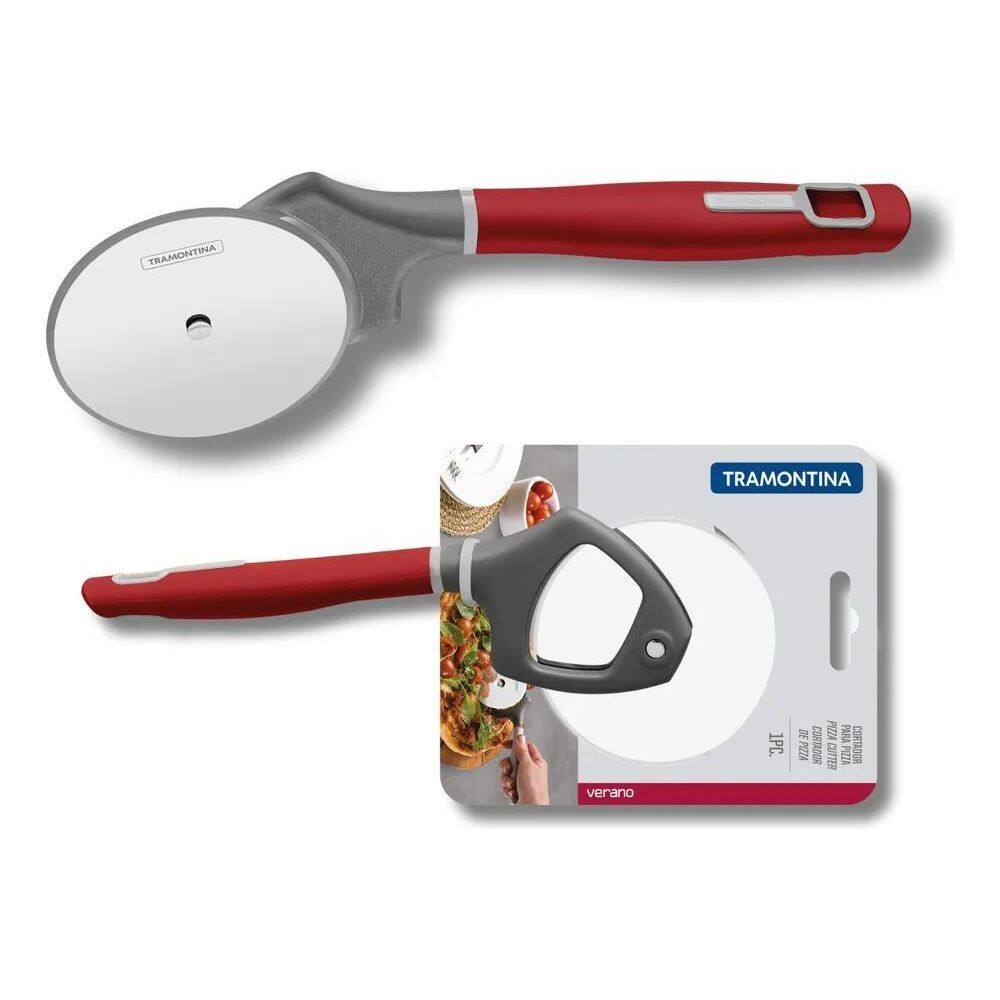 10X Cortador De Pizza Tramontina Verano Lamina Aço Inox Red