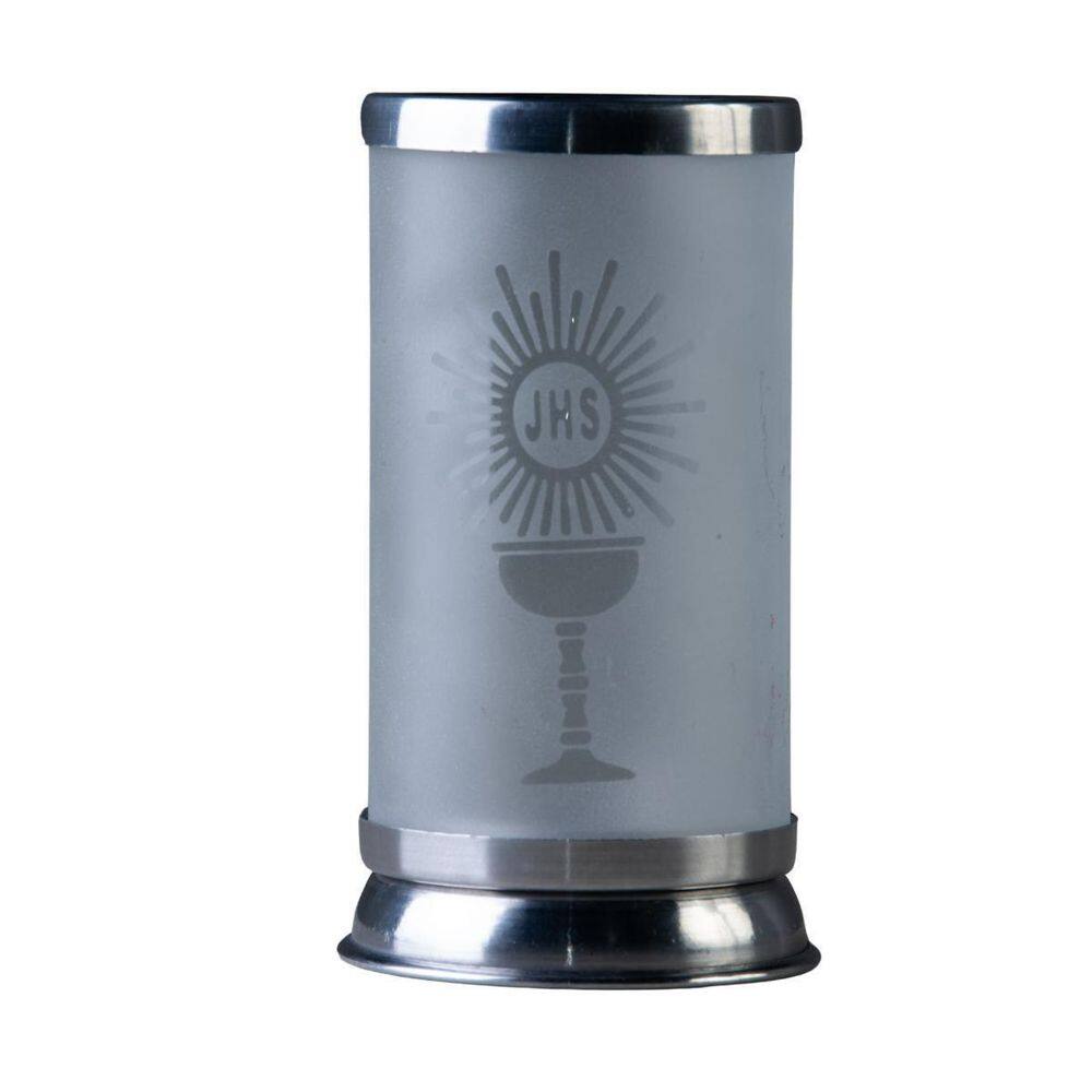 Cúpula De Vidro Ostensório Eucaristia Porta Vela Jateado