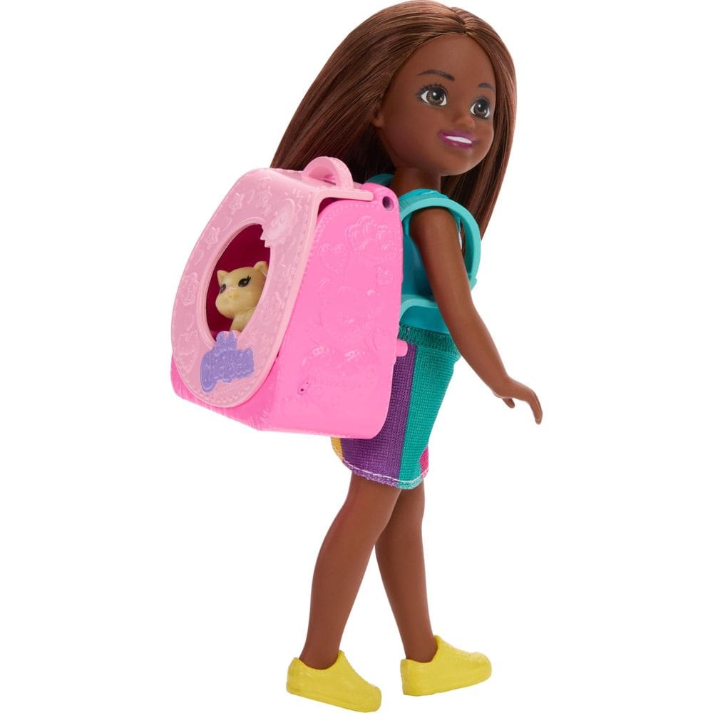 Mochila Playtime Kitty Boneca Barbie Chelsea com acessórios