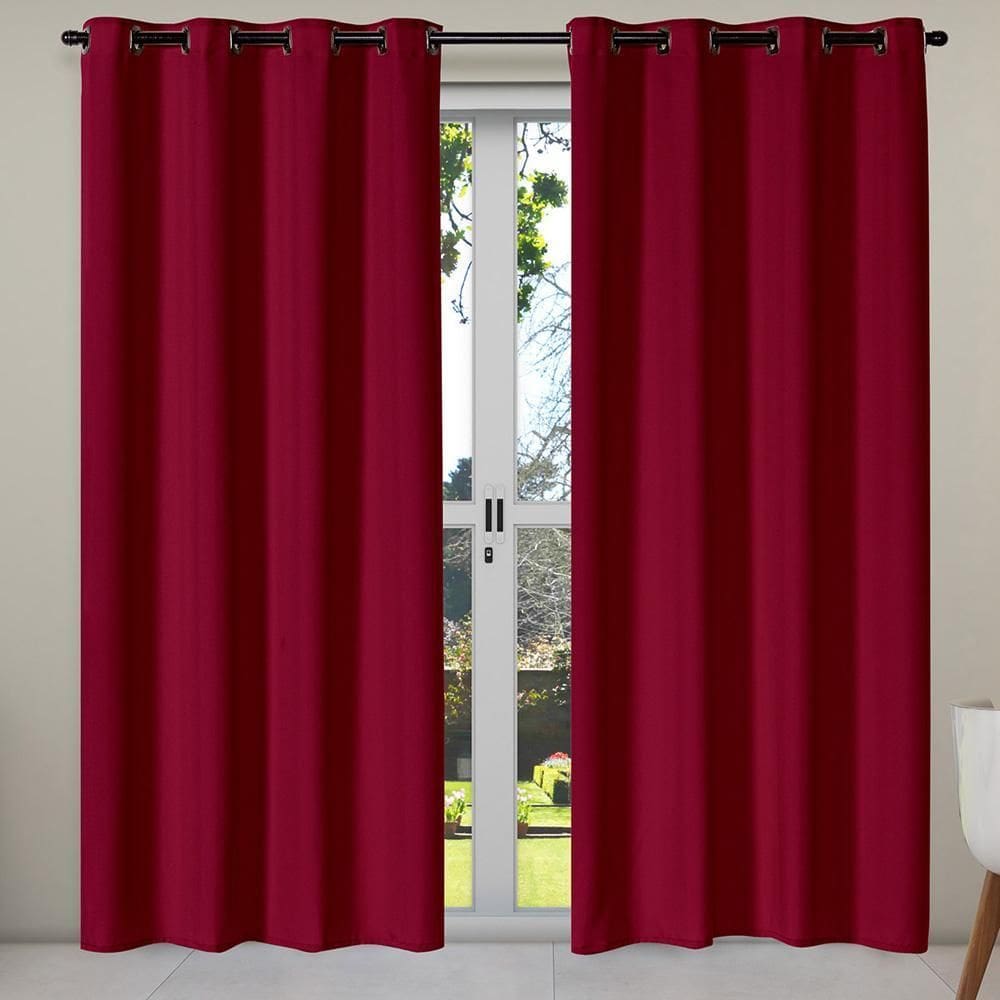 Cortina Isa Varão Oxford 2,80Mx2,30M Vermelho