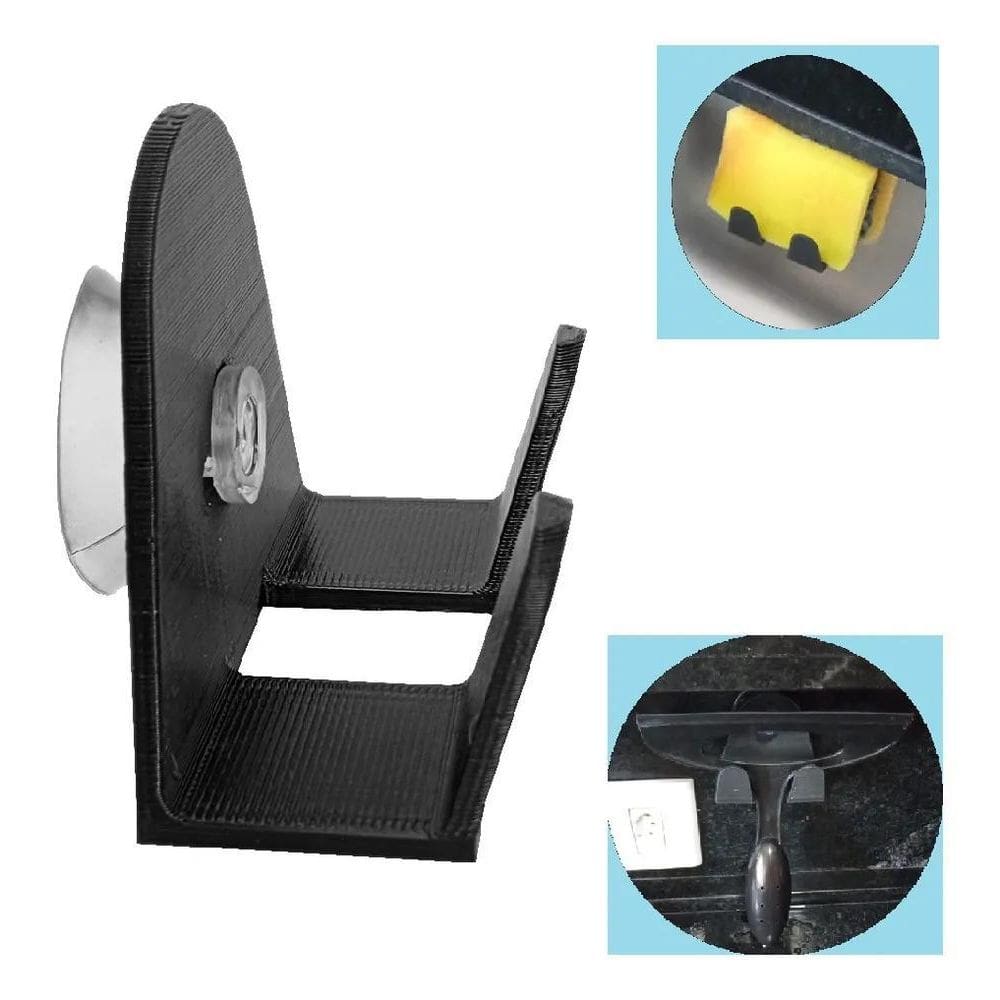 3X Suporte Pia Esponja Bucha Rodo Com Ventosa Organizador