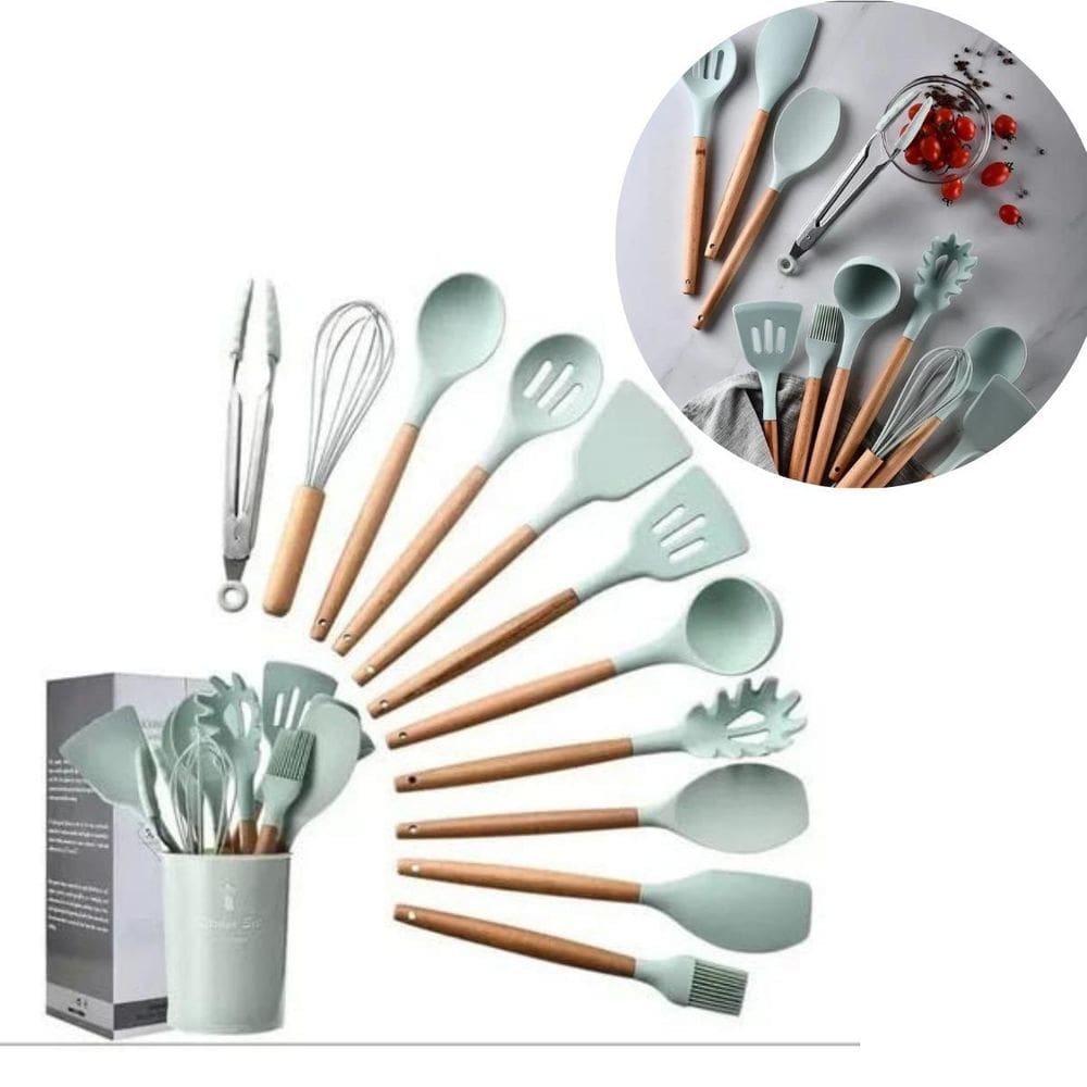 Conjunto Utensílios 12 Peças Cozinha Silicone