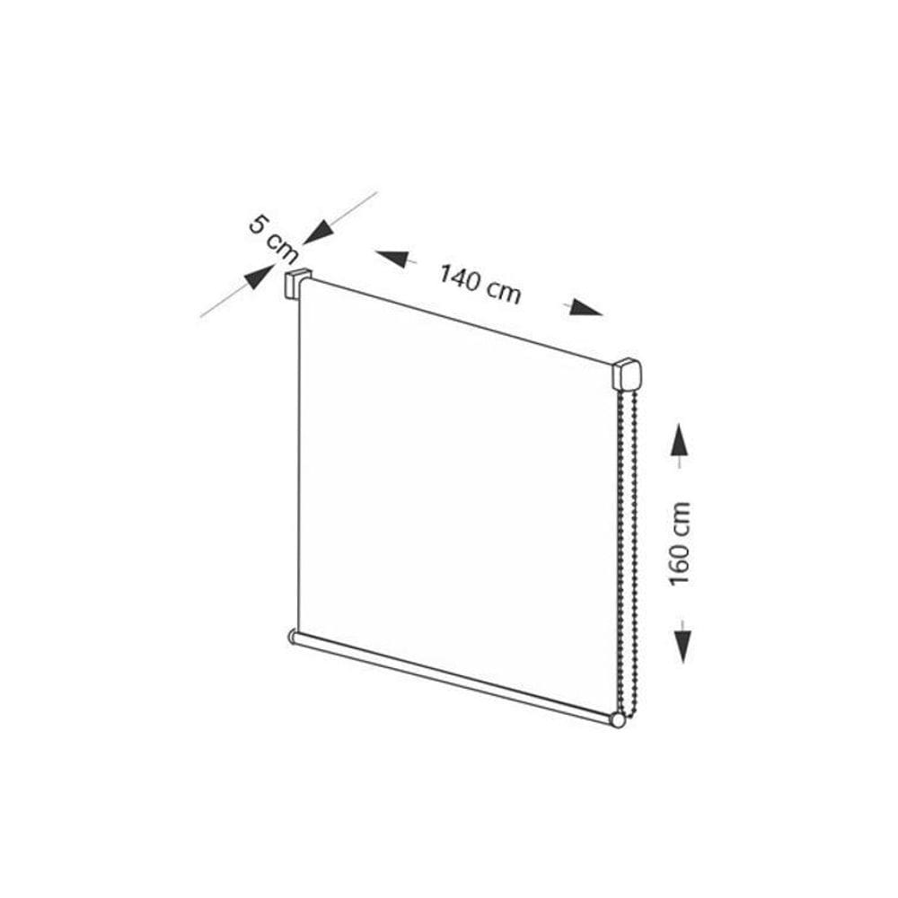 Persiana Rolo Translúcida Creme 140 L X 160 A Cm Cortina