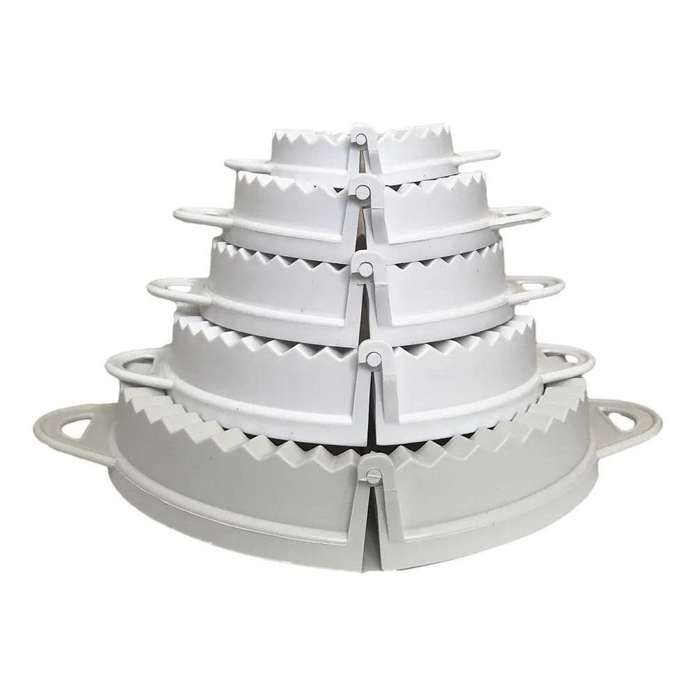 3X Kit Com 5 Formas De Pastel Meia Lua Padrão Molde Pastelzi