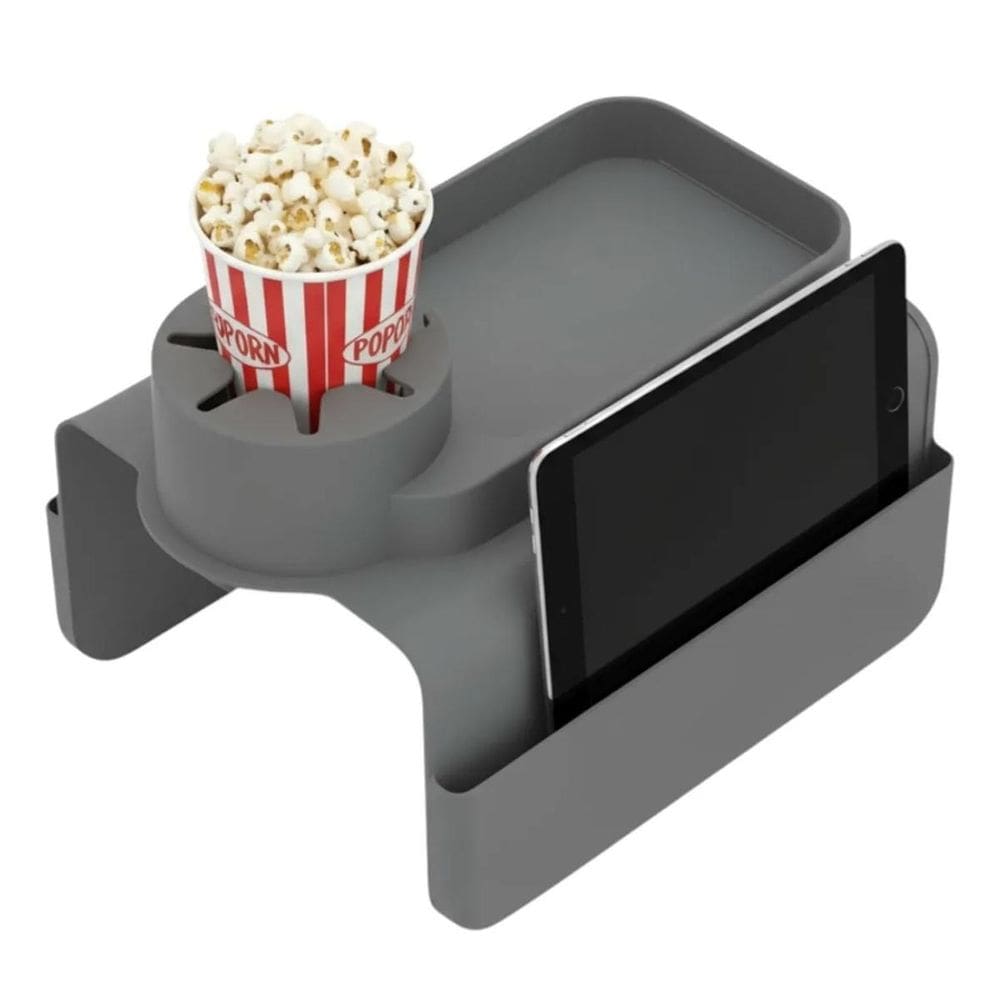 Porta Copo Sofá Apoio Braço Suporte Esteira Silicone Cinza