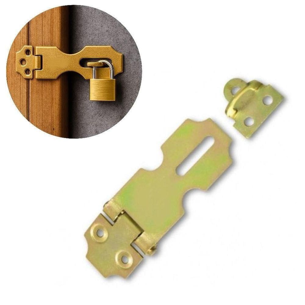 Fecho Porta Cadeado Trinco Dobradica Trava Articulada Fechadura Janela 2 1-2 Bau Portao Caixas