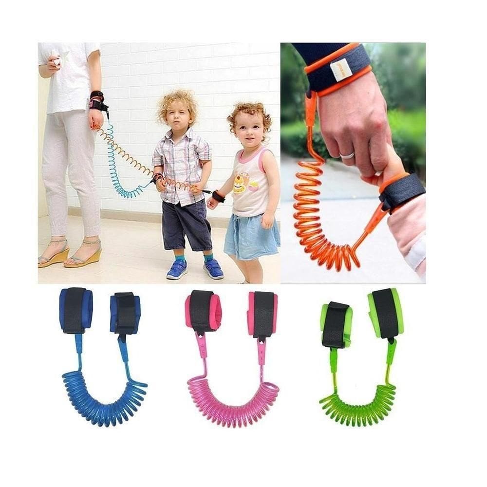 Pulseira De Seguranca Infantil Guia Crianca Anti Perda Coleira Ajustavel Controle Cordao Passeio Shopping Cor:laranja;ta