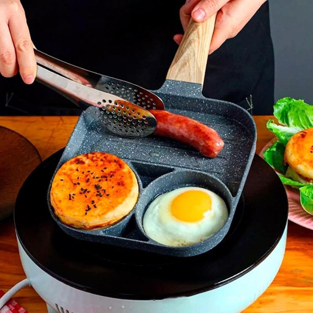 Frigideira Hanburgue E Ovos Anti-Aderente