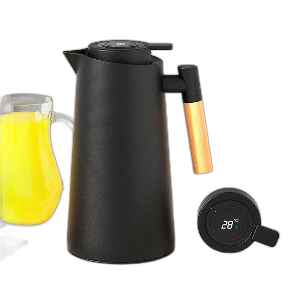 Garrafa Led Térmica Preta Ideal Manter Café E Chás Quentes