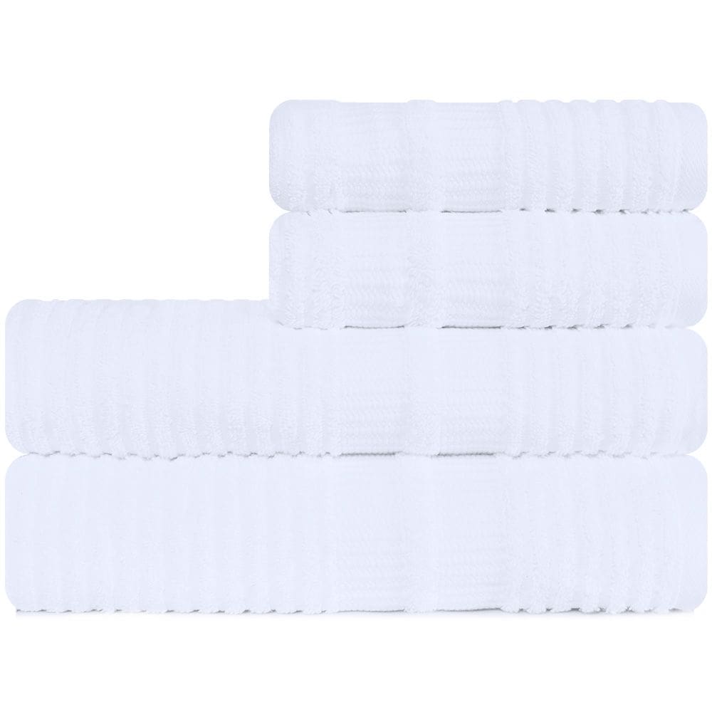 Jogo de Toalhas 4 Peças Banhão e Rosto 100% Algodão - Brisa - Karsten