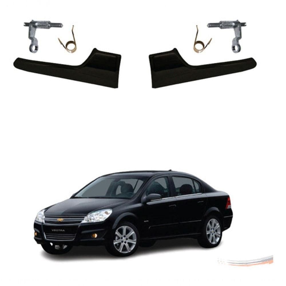 2 Gatilho Maçaneta Interna Preta Porta Traseira Vectra Todos - Un / 2 [f103]