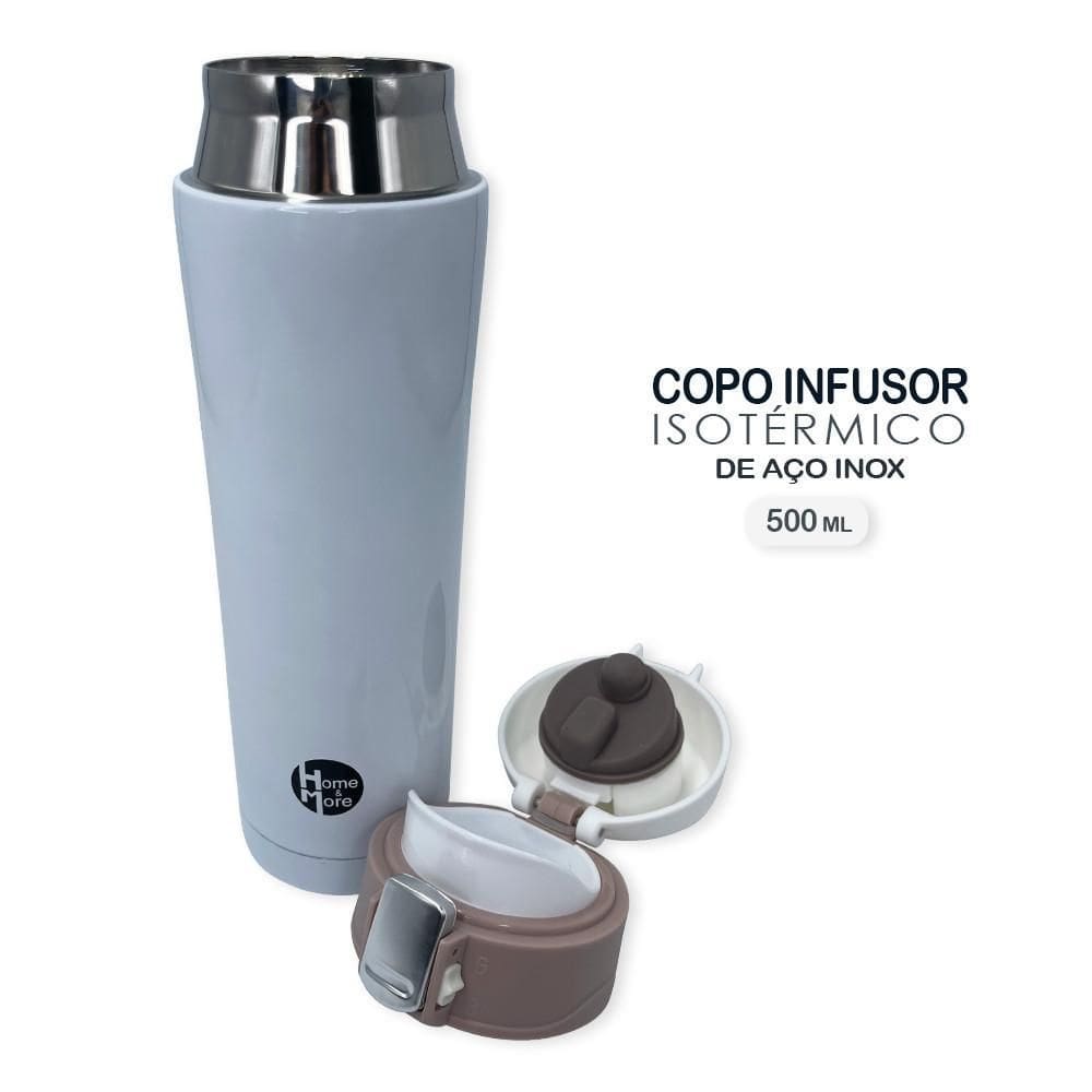 Garrafa Isotérmica Com Tampa 500Ml - Branca