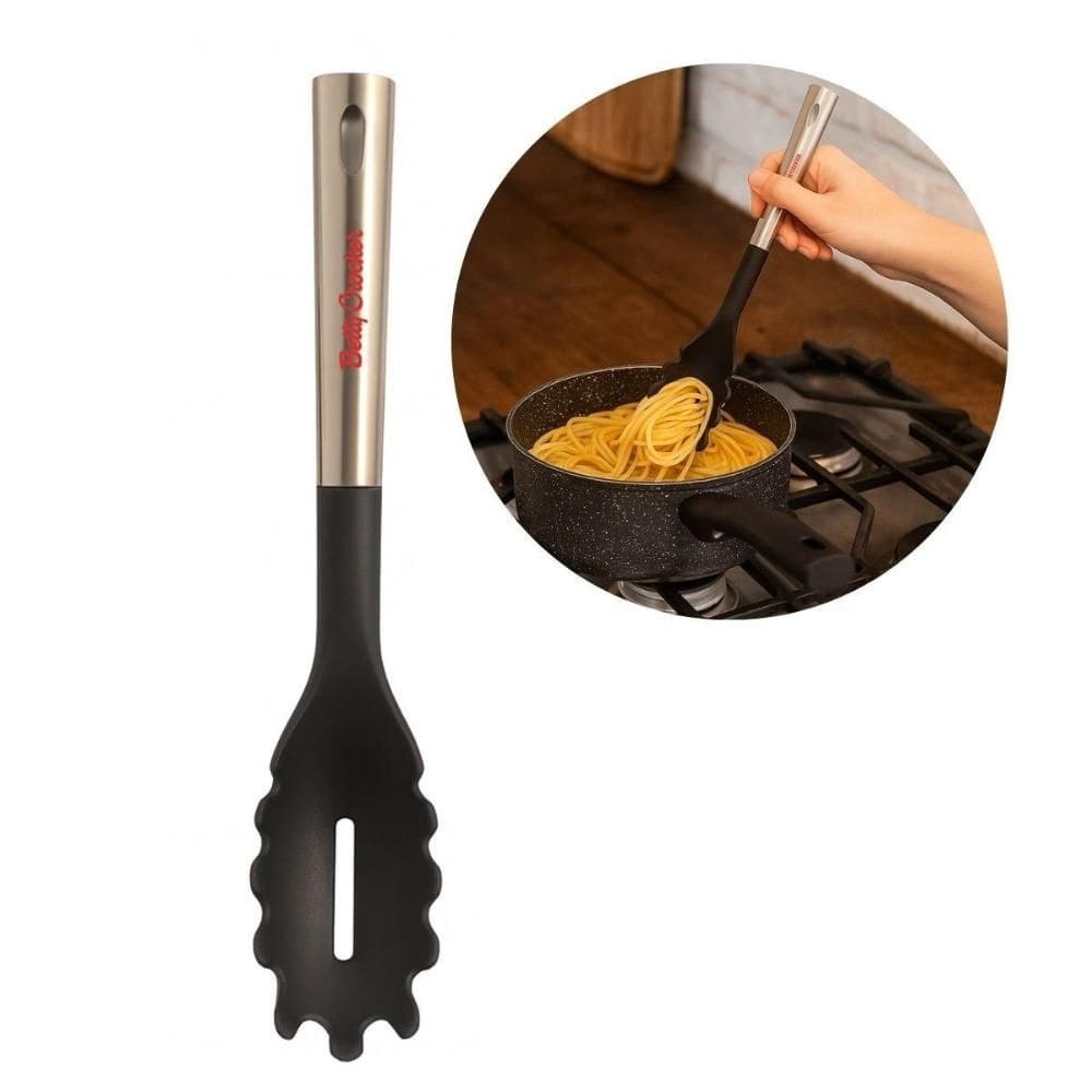 Pegador de Macarrão Alça Cozinha Inox Nylon Betty Crocker